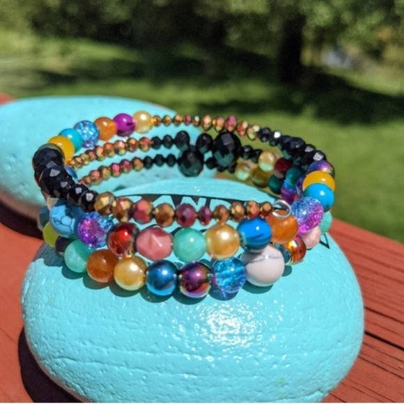 Colorful Handcrafted Beaded Bracelets - Pick One - Picture 2 of 16